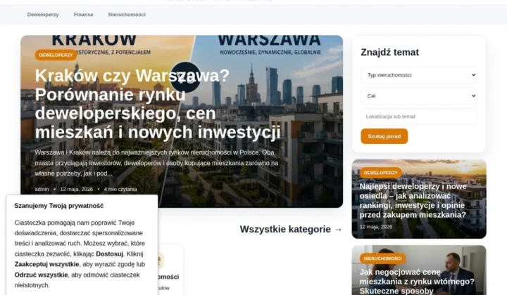 Podgląd strony Leruka – Portal o nieruchomościach, finansach i deweloperach