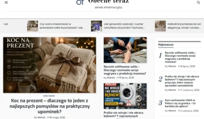 Podgląd strony Obecne teraz – serwis informacyjno-poradnikowy pełen ciekawostek i nowości