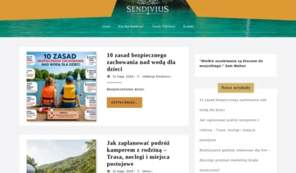 Podgląd strony Sendivius – portal z wiedzą, poradnikami i ciekawymi artykułami o marketingu i stylu życia
