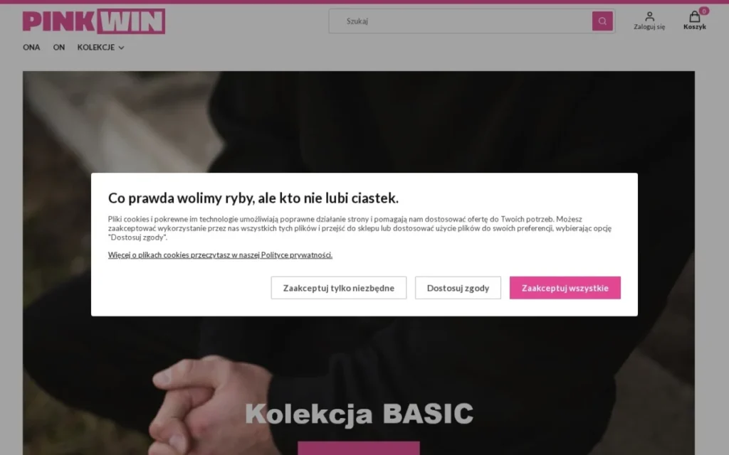 Podgląd strony pinkwin-wear – sklep z odzieżą polskiej produkcji